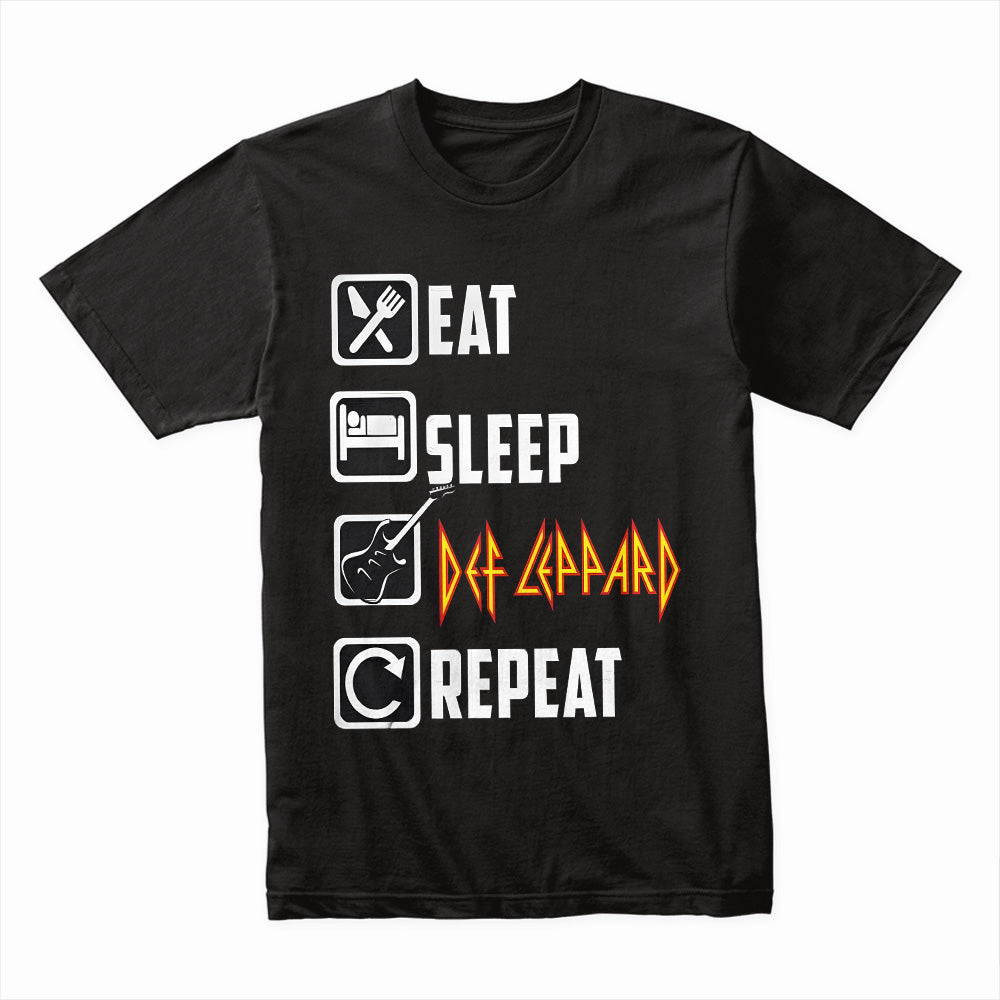 Eat Sleep Def Leppard Repeat – Rock & Roll Lifestyle T-Shirt
