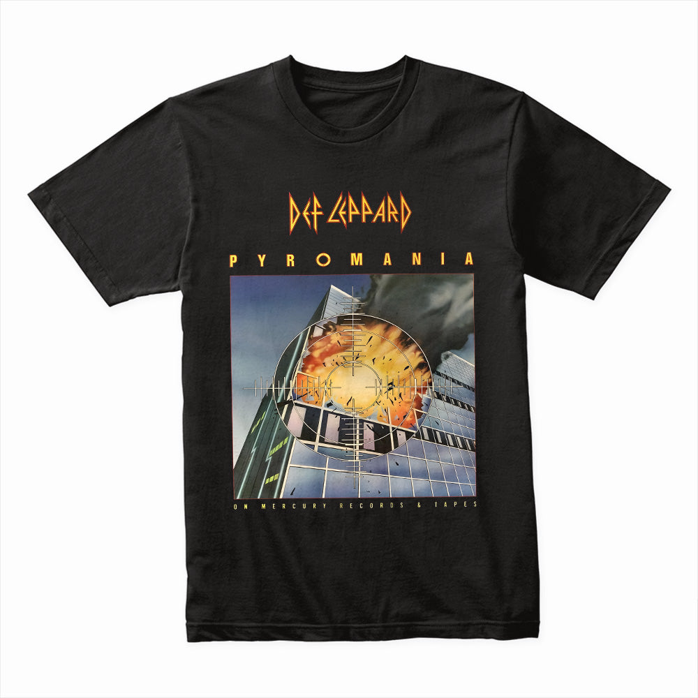 Def Leppard Pyromania Album Cover T-Shirt – Classic Hard Rock Tribute