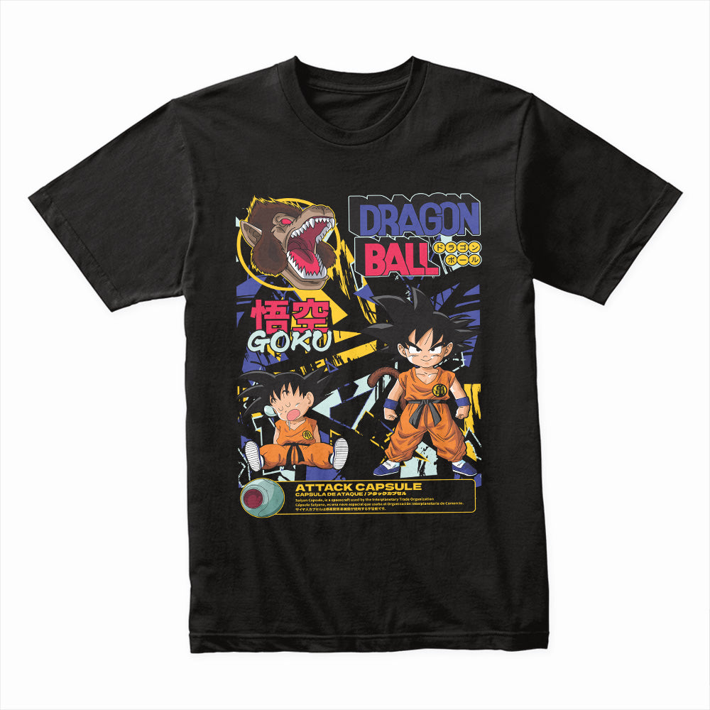 Kid Goku & Great Ape T-Shirt – Retro Dragon Ball Adventure