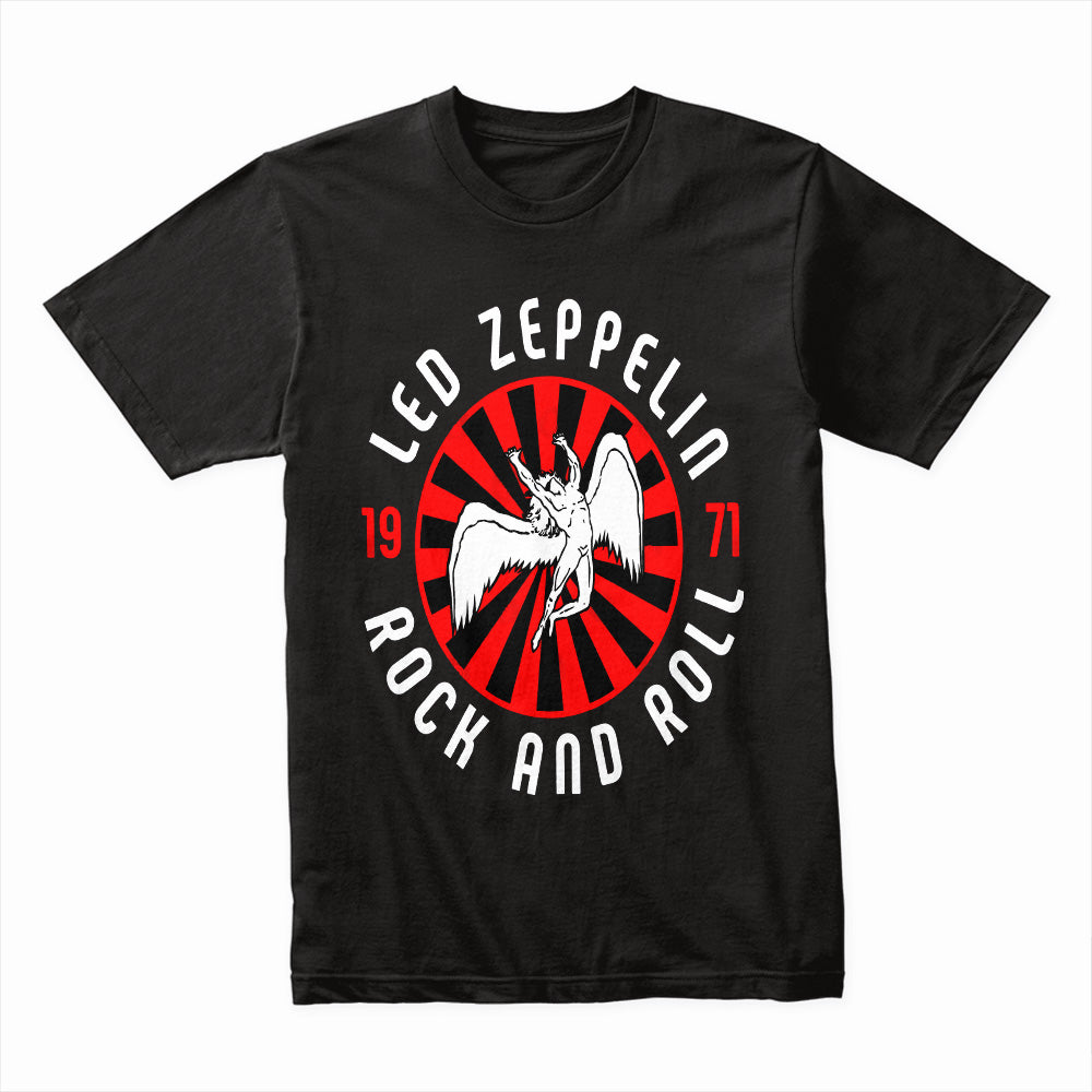 Led Zeppelin 1971 Rock & Roll T-Shirt – Iconic Swan Song Icarus Design