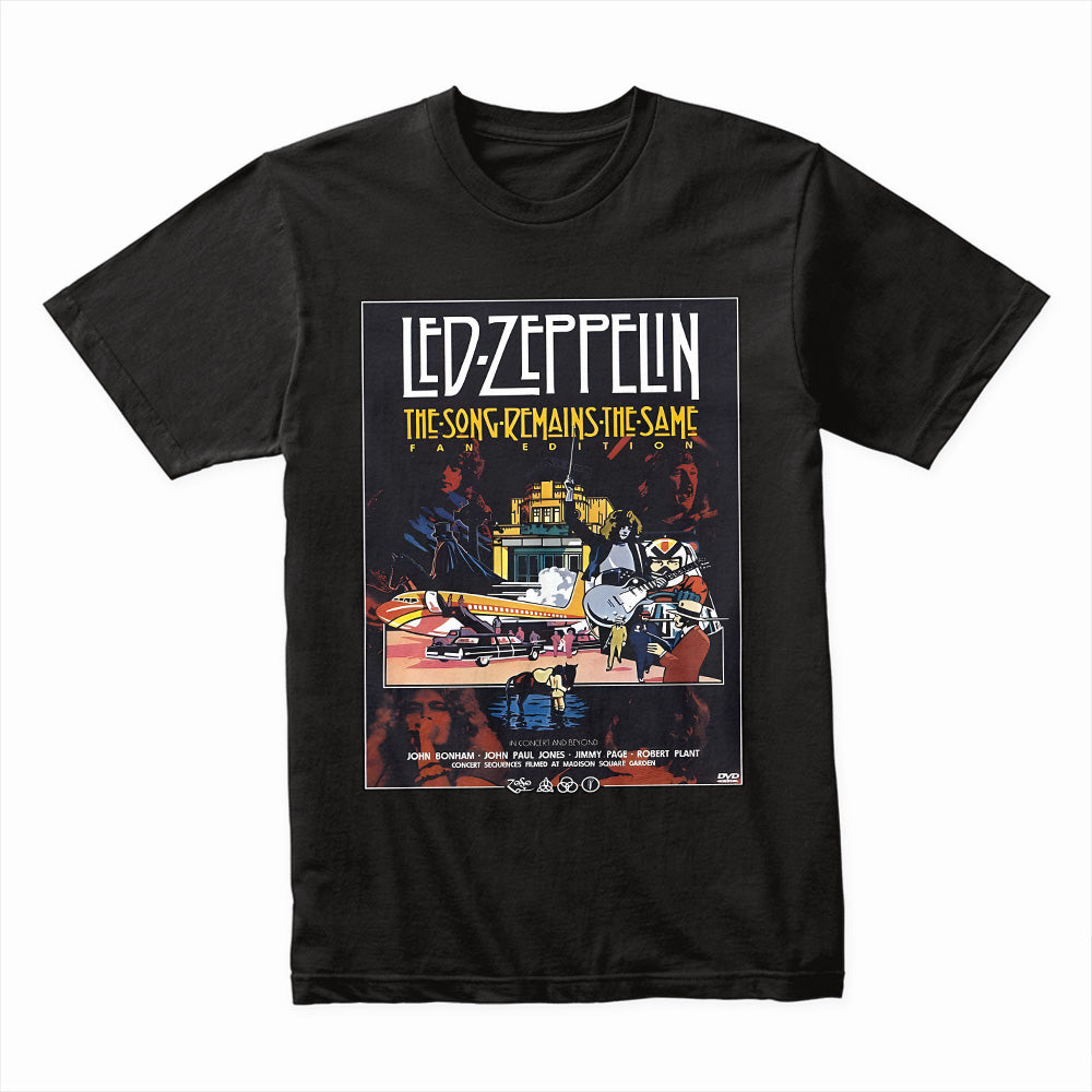 Led Zeppelin "The Song Remains the Same" Retro Movie Poster T-Shirt