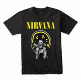 Nirvana Classic Band T-Shirt – Smiley Face & Iconic Trio Design
