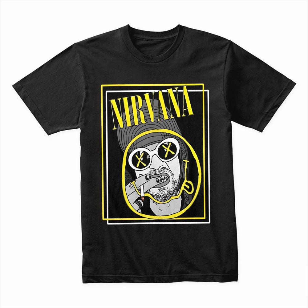 Kurt Cobain Nirvana Graffiti Art T-Shirt – Grunge Rock Tribute