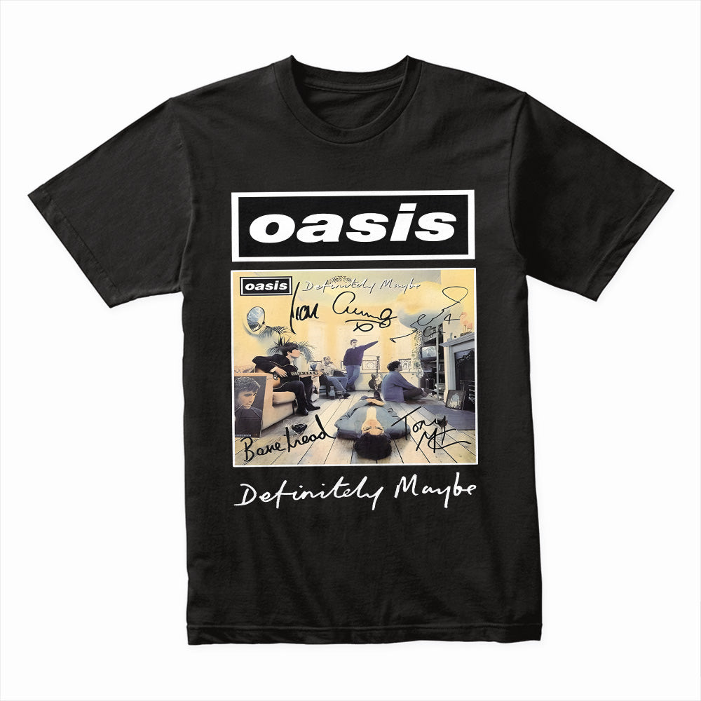 Oasis "Definitely Maybe" Album Cover T-Shirt – Signed Edition Tribute