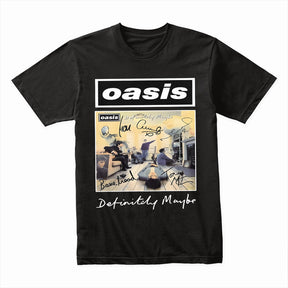 Oasis "Definitely Maybe" Album Cover T-Shirt – Signed Edition Tribute