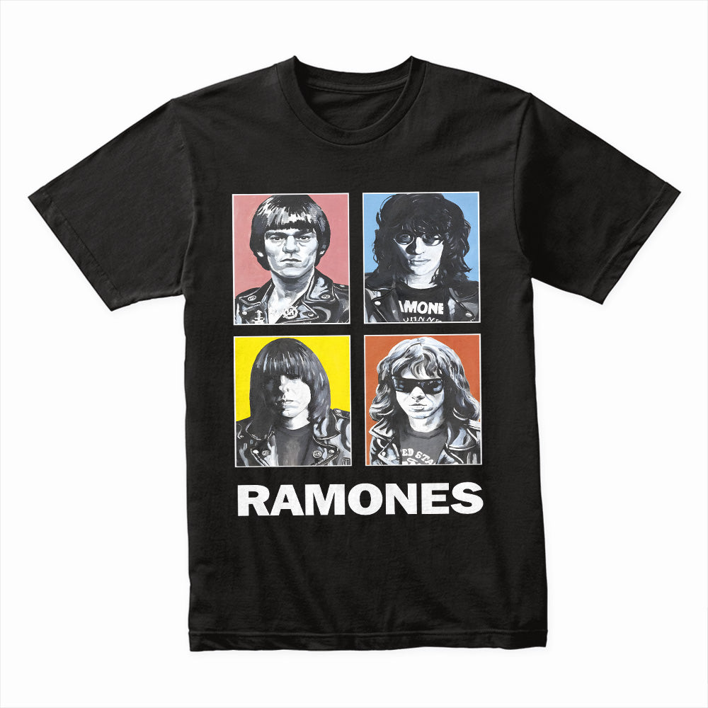 Ramones Pop Art Portrait T-Shirt – Iconic Punk Rock Band Tee