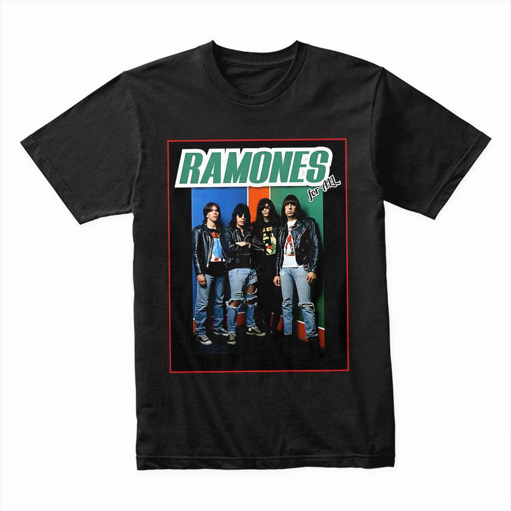 Ramones "For All" T-Shirt – Vintage Punk Rock Band Photo Tee