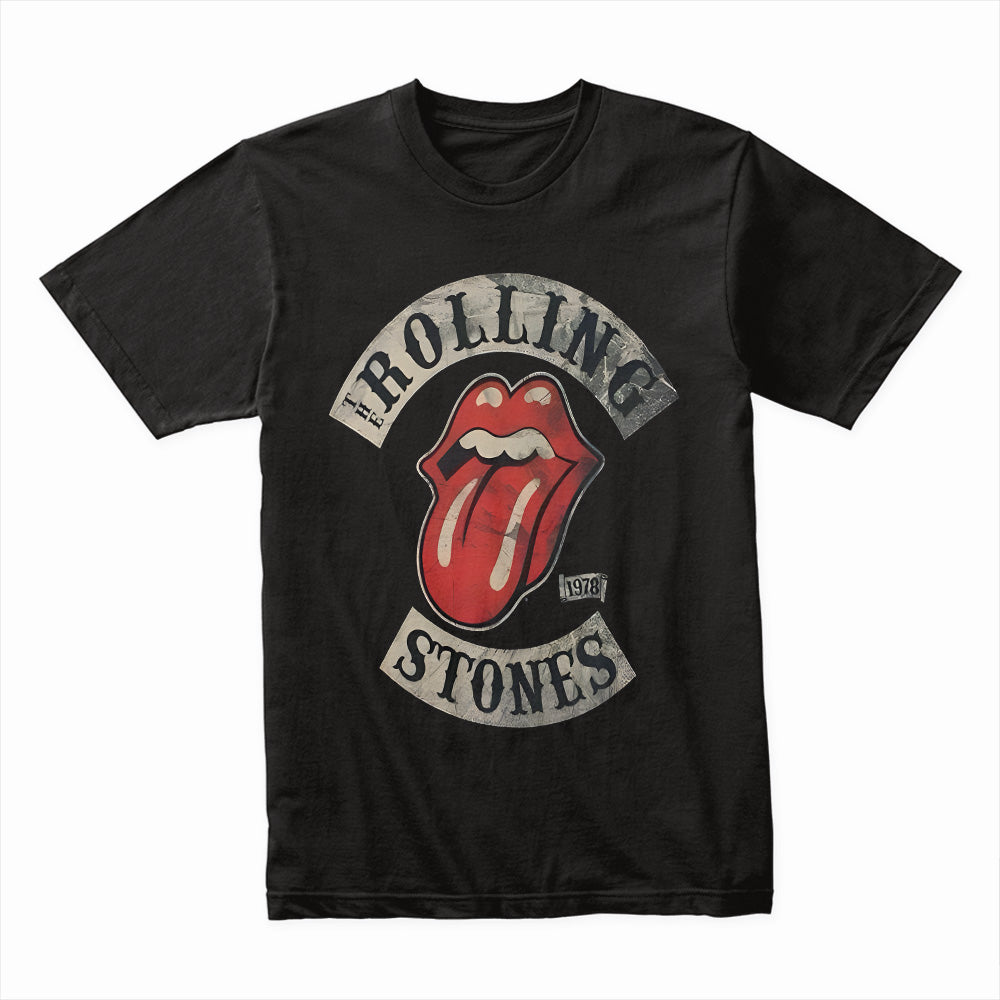 The Rolling Stones 1978 Vintage Logo T-Shirt – Classic Rock Distressed Tee