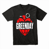 Green Day Broken Heart Grenade Punk Rock T-Shirt