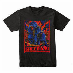 Green Day Rampaging Gorilla Concert Poster T-Shirt