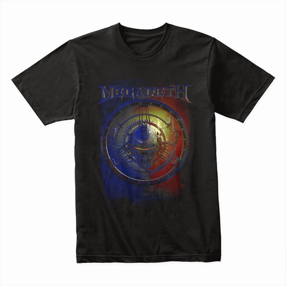 "Megadeth" Cybernetic Vic Rattlehead Emblem Design T-Shirt