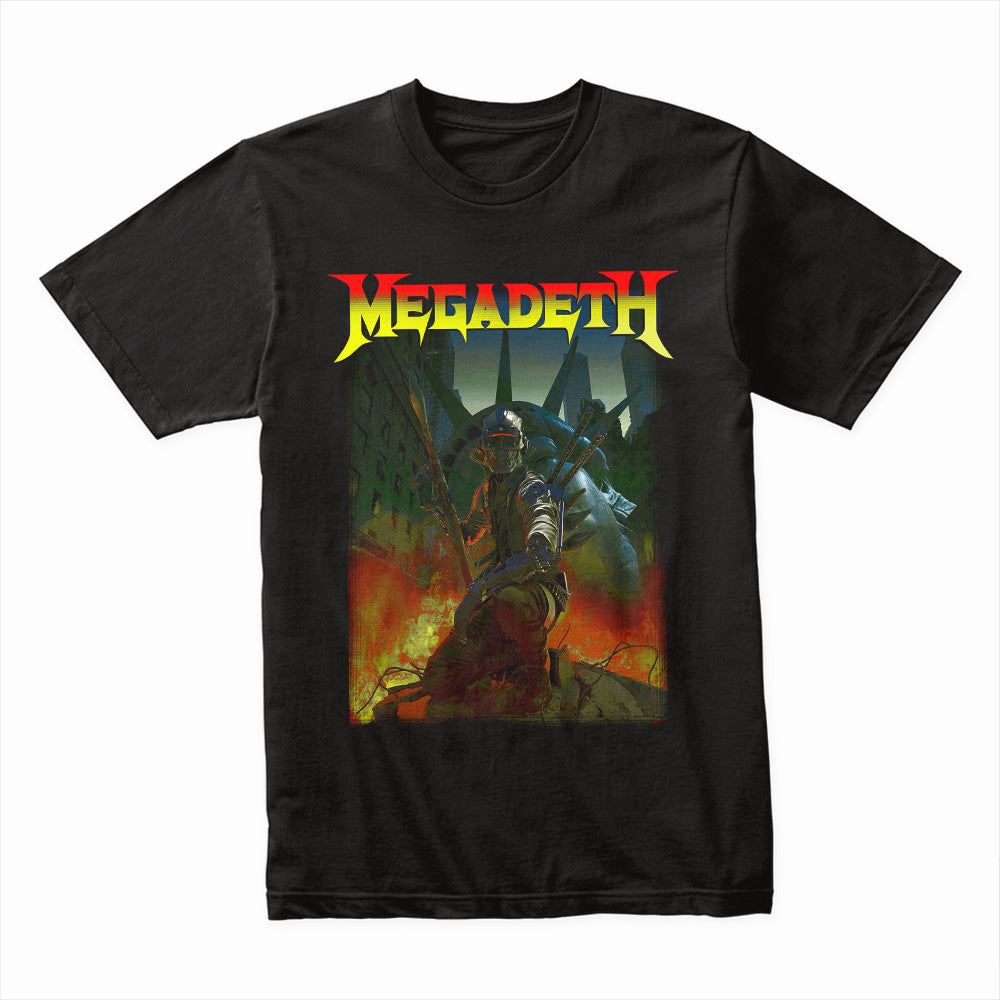 "Megadeth"Apocalyptic Warrior Vic Rattlehead Design T-Shirt