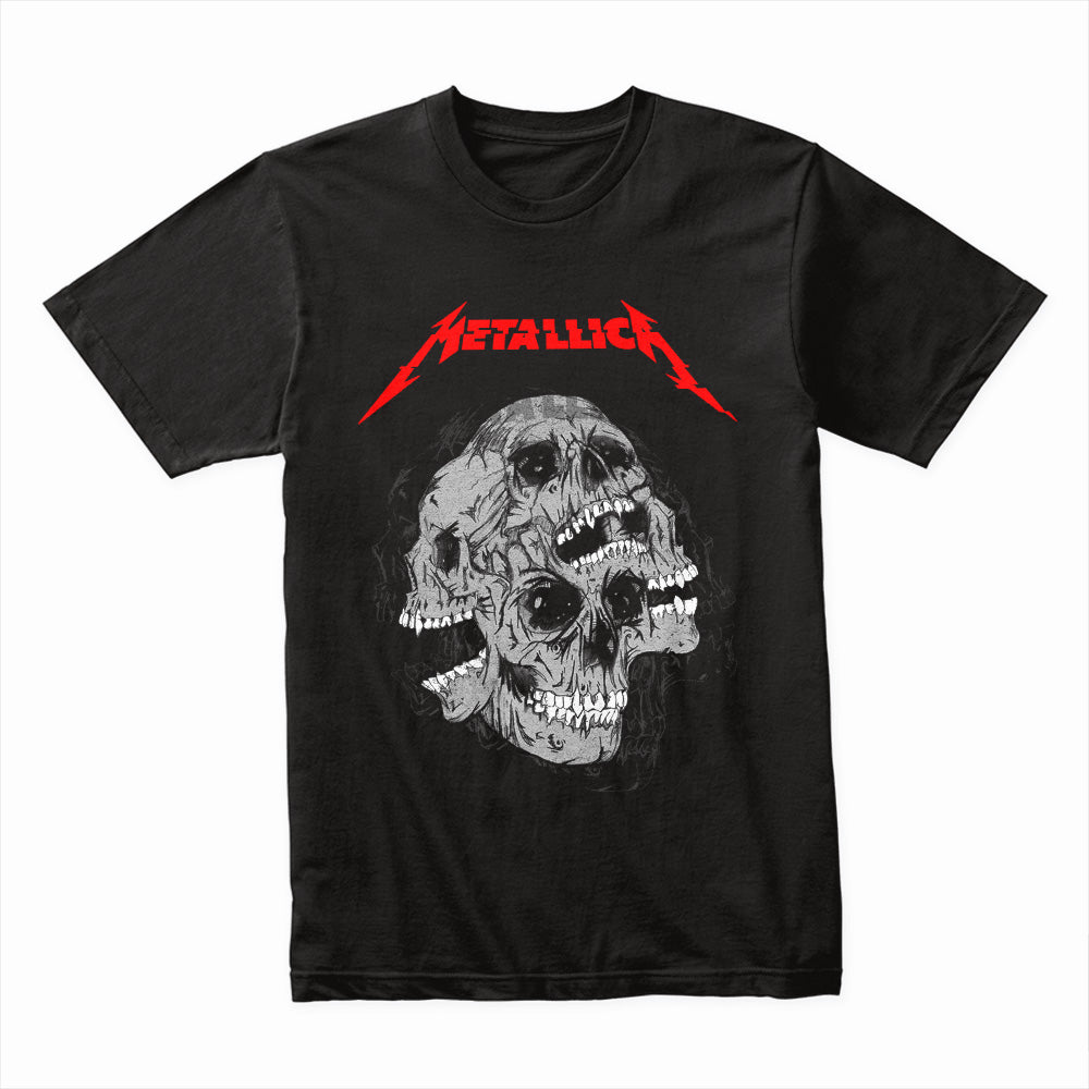 "Metallica"T-Shirt – Multi-Skull Nightmare Design