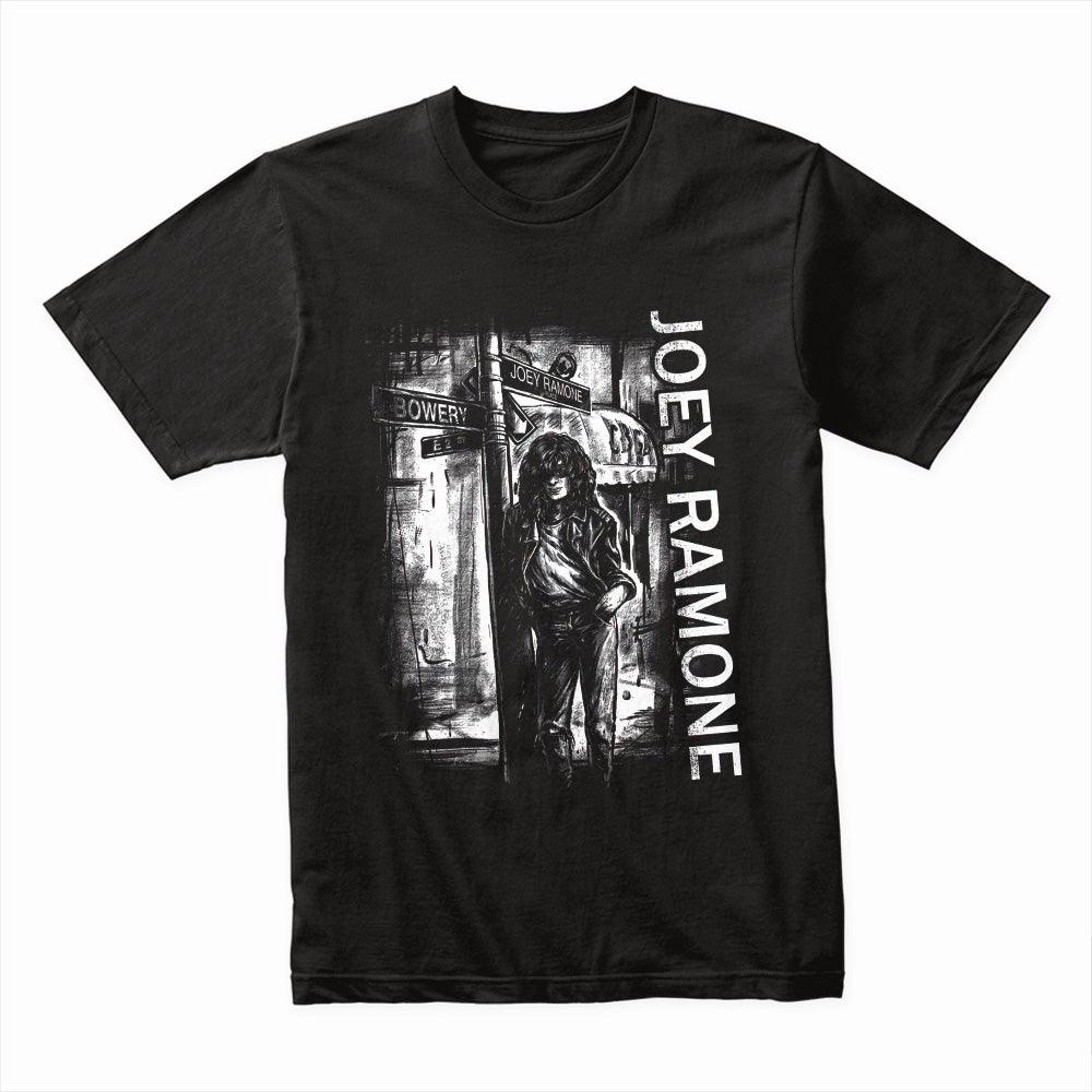 "Joey Ramone - Bowery Street Tribute" Punk Rock T-Shirt