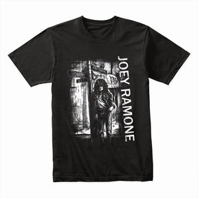 "Joey Ramone - Bowery Street Tribute" Punk Rock T-Shirt
