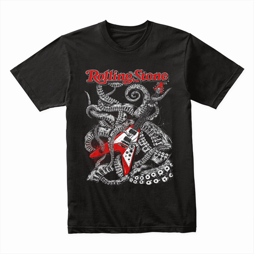 "Rock & Tentacles" Rolling Stone-Inspired Gothic Rock T-Shirt