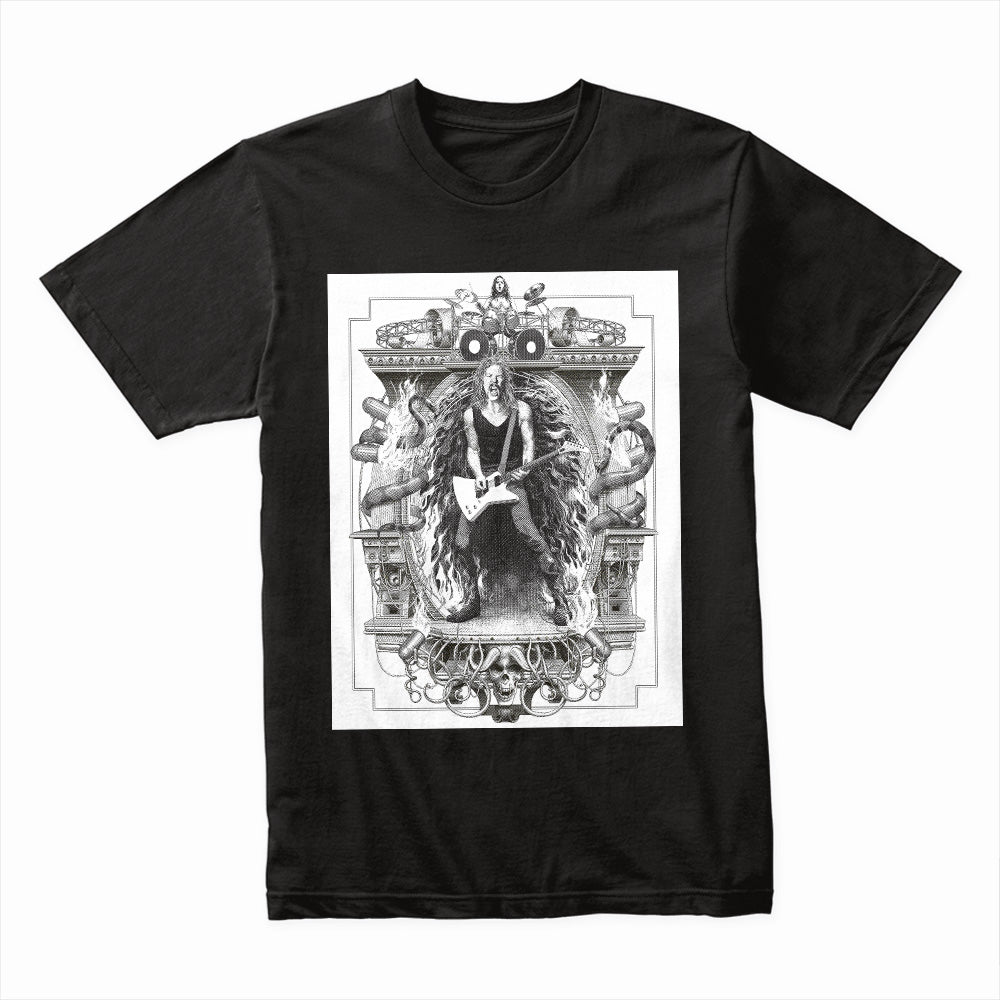 "Guitar Throne" Baroque-Inspired Rock Art T-Shirt