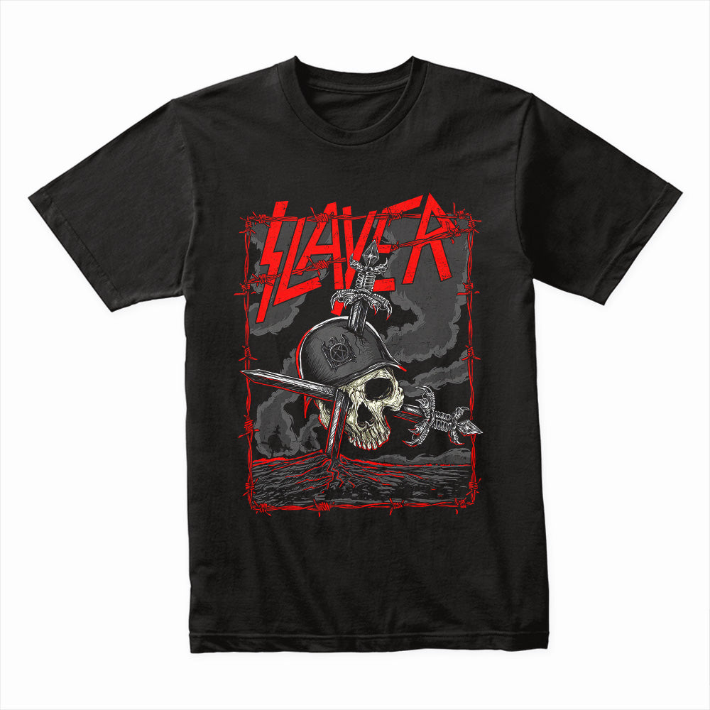 Slayer-Inspired "Warfare Skull" Brutal Metal T-Shirt