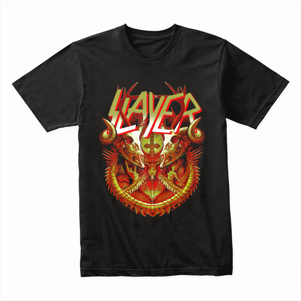 Slayer-Inspired "Hellborn Crest" Demonic Graphic T-Shirt