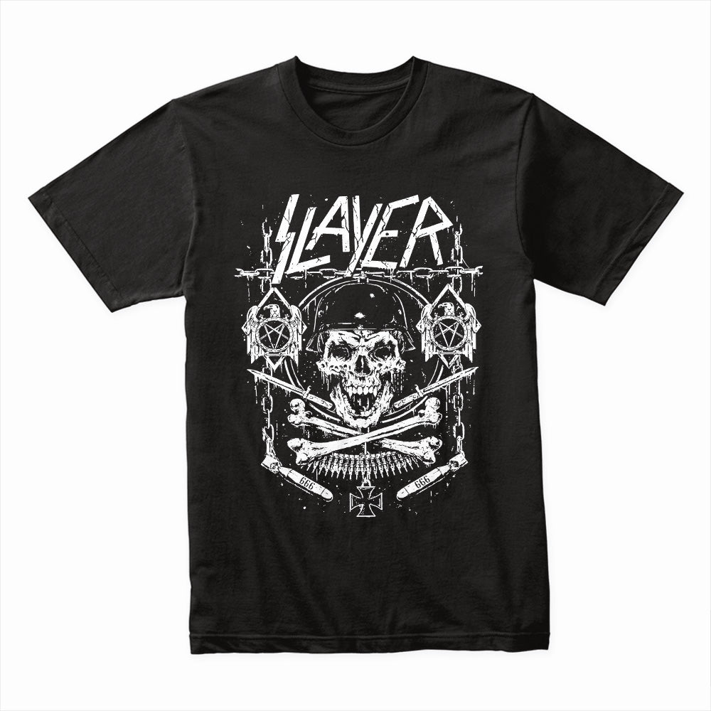 Slayer-Inspired "Skull of Chaos" Heavy Metal Graphic T-Shirt