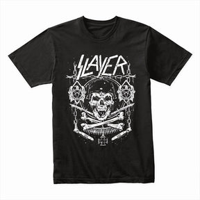 Slayer-Inspired "Skull of Chaos" Heavy Metal Graphic T-Shirt