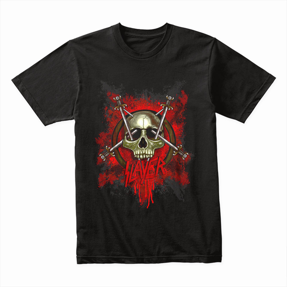 Slayer "Swords & Skull" Thrash Metal T-Shirt