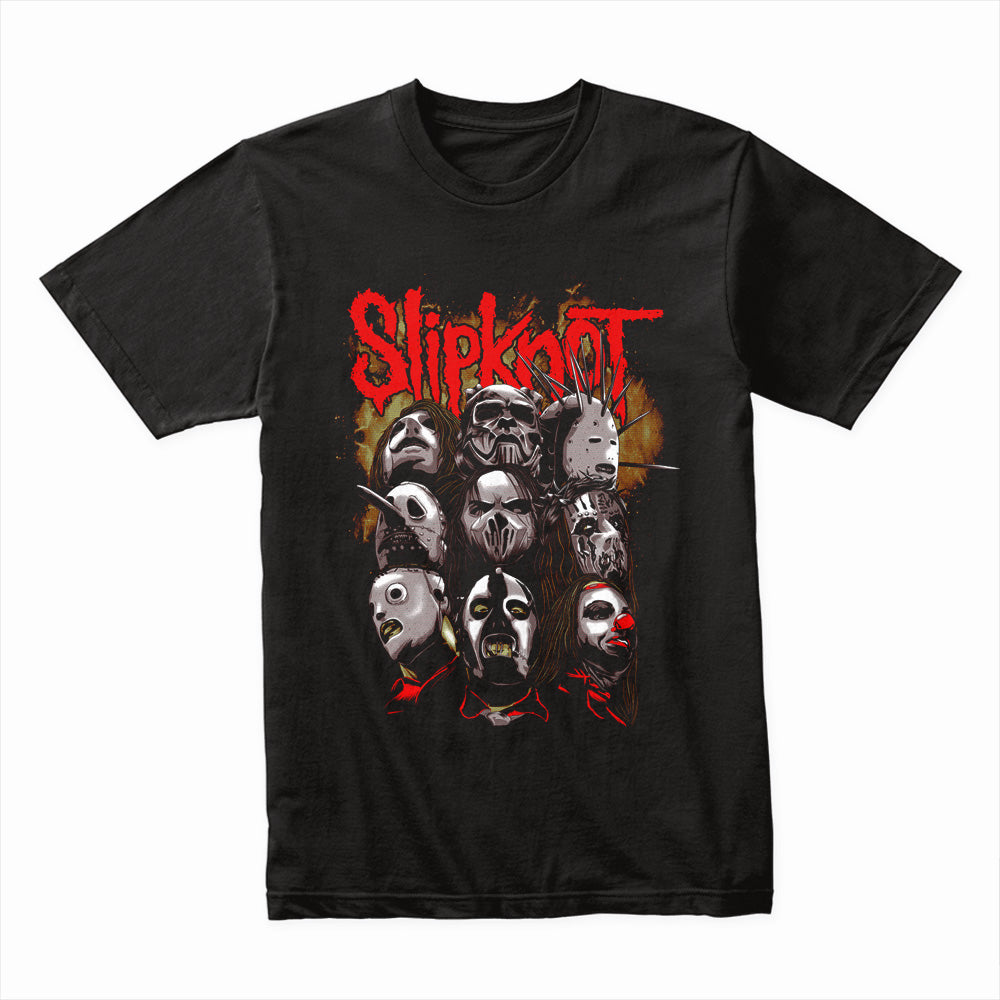Slipknot "The Nine Masks" Heavy Metal Horror-Inspired T-Shirt