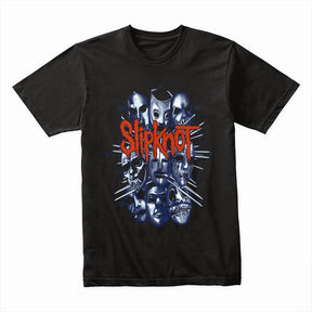 Slipknot "Mask Evolution" Heavy Metal Horror-Inspired T-Shirt