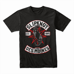 Slipknot "Des Moines, Iowa" Goat Pentagram Heavy Metal T-Shirt