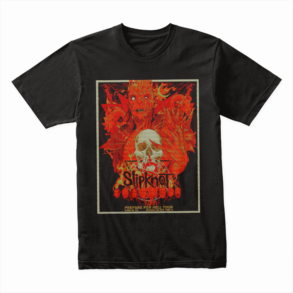 Slipknot x Korn "Prepare for Hell Tour" Horror Metal T-Shirt