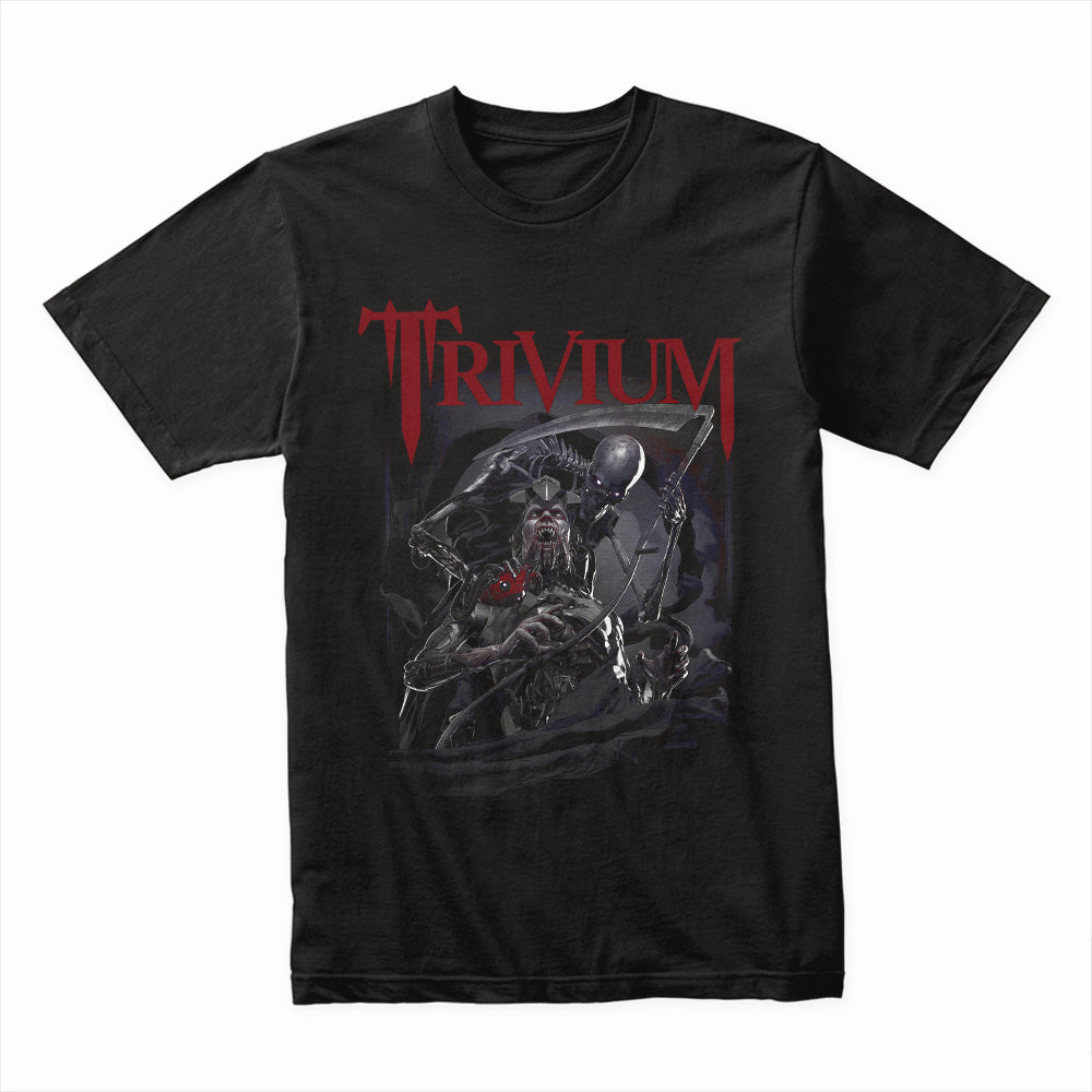Trivium Reaper’s Wrath Metal T-Shirt – Dark and Brutal Death Metal Aesthetic