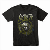 Slayer Skull Warfare T-Shirt – Brutal Metal Battle Design