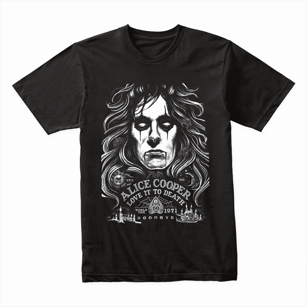 Alice Cooper "Love It to Death" 50th Anniversary T-Shirt – Vintage Rock Tribute