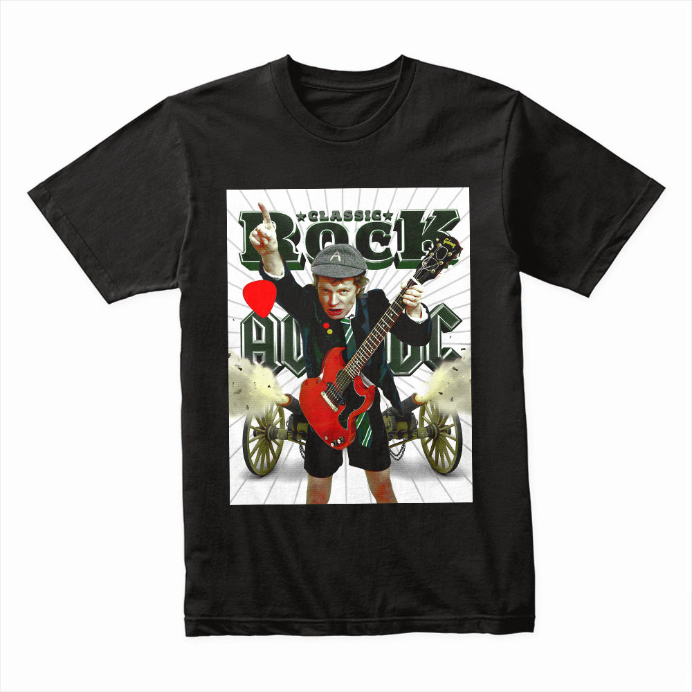 AC/DC Classic Rock Angus Young T-Shirt – High Voltage Guitar Legend