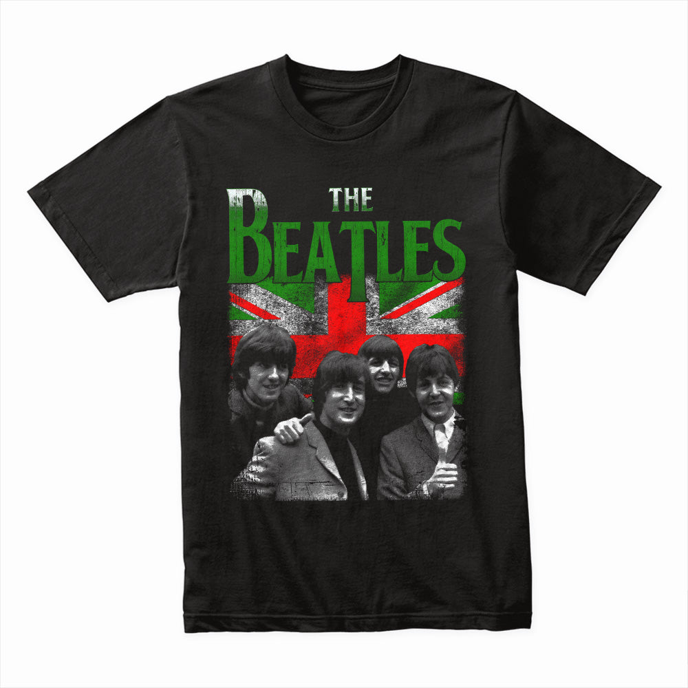 The Beatles Vintage UK Flag T-Shirt – Classic Rock Legends