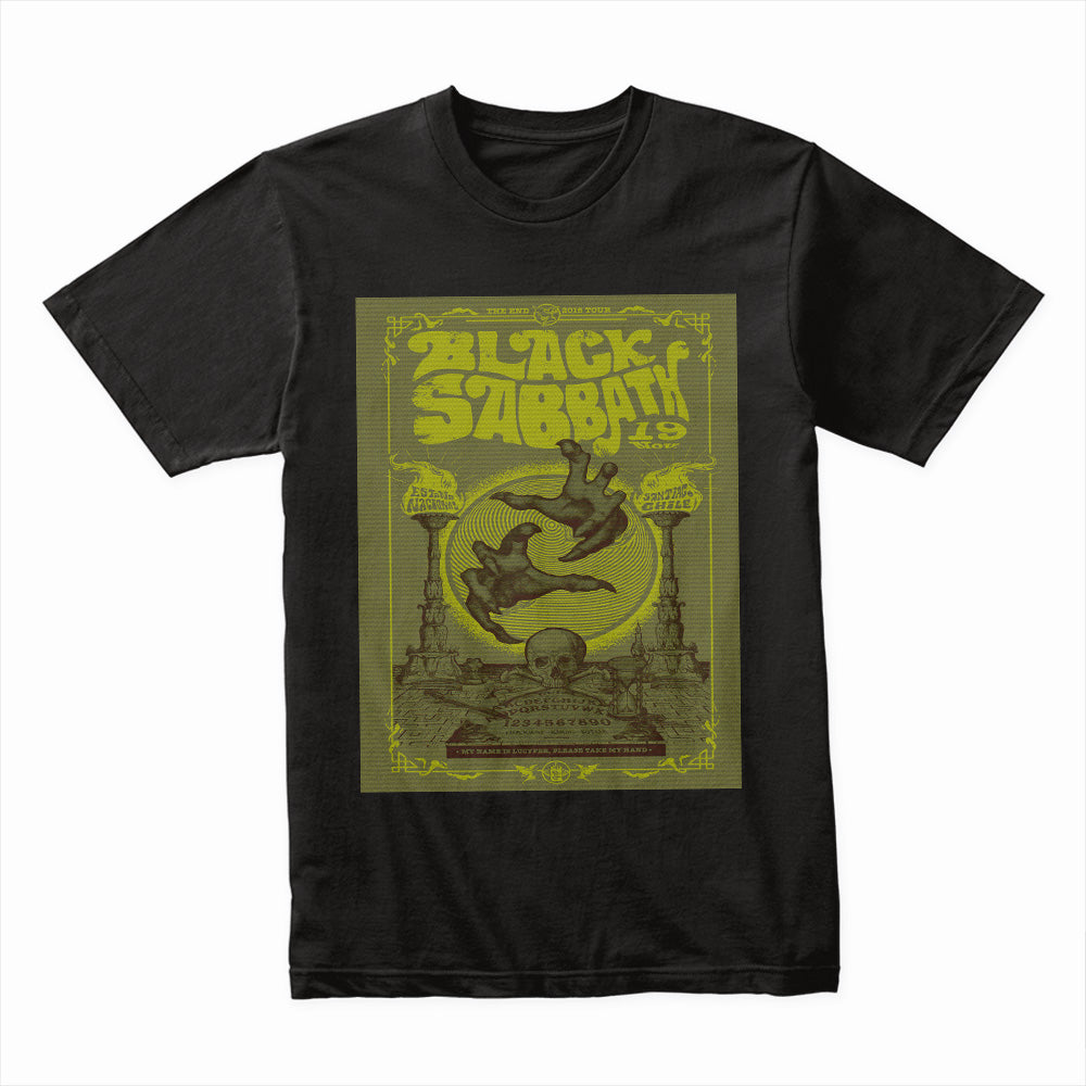 Black Sabbath 1970 Retro Tour Poster T-Shirt – Vintage Heavy Metal Style