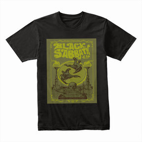 Black Sabbath 1970 Retro Tour Poster T-Shirt – Vintage Heavy Metal Style