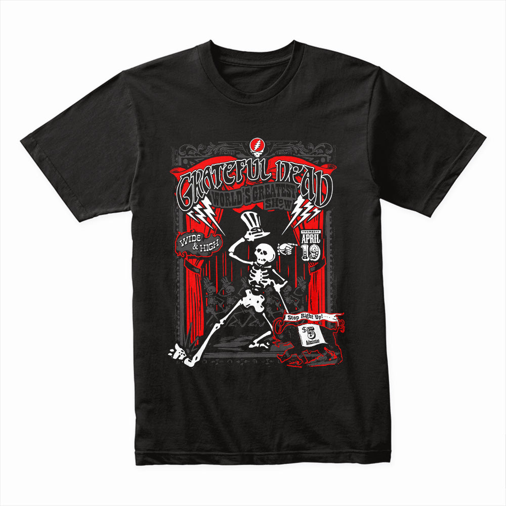 Grateful Dead Dancing Skeleton T-Shirt – Vintage Carnival Rock Art