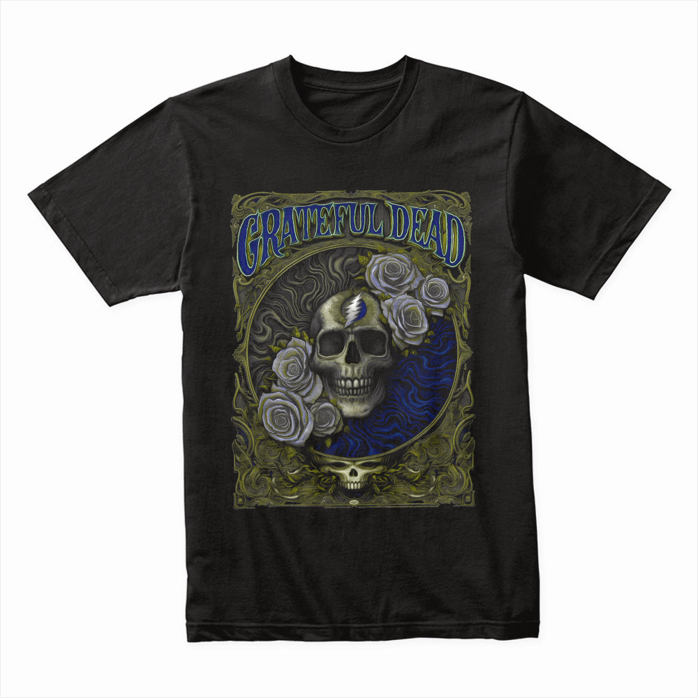 Grateful Dead Skull & Roses T-Shirt – Psychedelic Rock Art Tee
