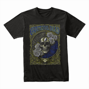 Grateful Dead Skull & Roses T-Shirt – Psychedelic Rock Art Tee