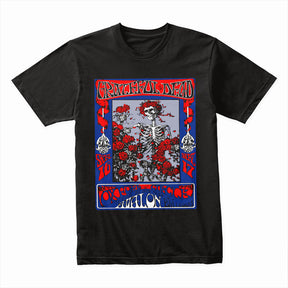 Grateful Dead Vintage Skeleton & Roses T-Shirt – Psychedelic Rock Classic