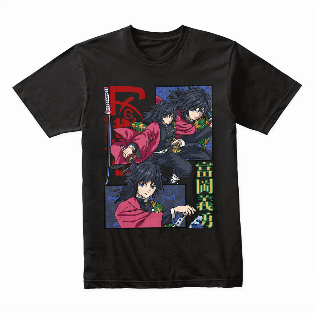 Demon Slayer Giyu Tomioka T-Shirt – Water Hashira Battle Stance