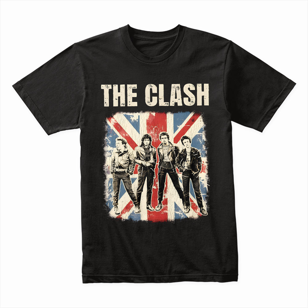 The Clash Vintage Union Jack Punk Rock T-Shirt