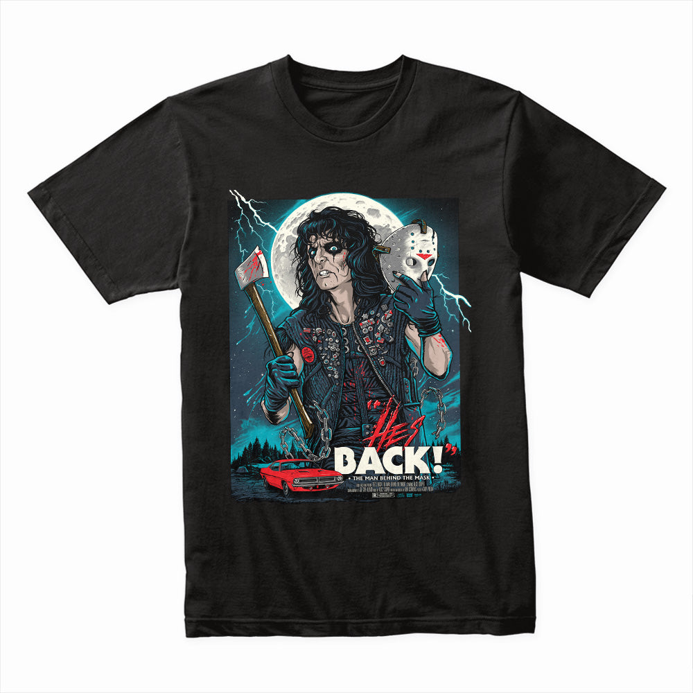 "He's Back! The Man Behind The Mask" Vintage Horror Rock T-Shirt