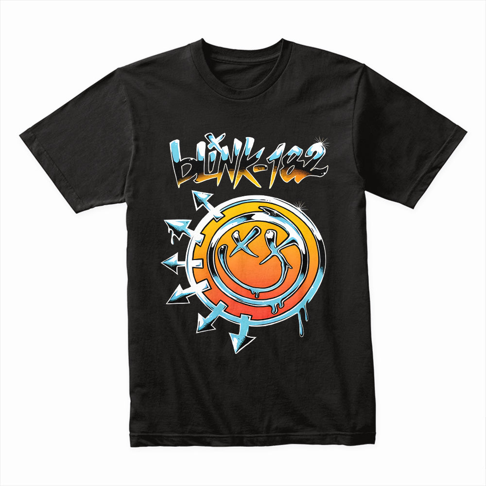 Blink-182 Retro Graffiti Style T-Shirt – Vibrant Logo Design