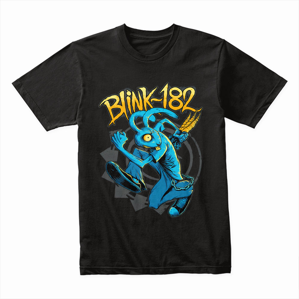 Blink-182 Punk Rock Rabbit Graphic T-Shirt – Edgy Skater Style Tee