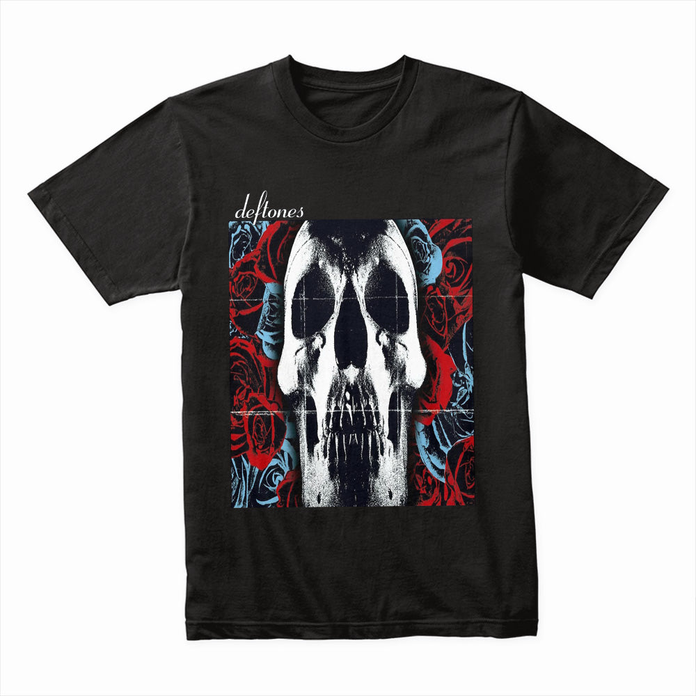 Deftones Skull & Roses T-Shirt – Dark Alternative Metal Band Tee