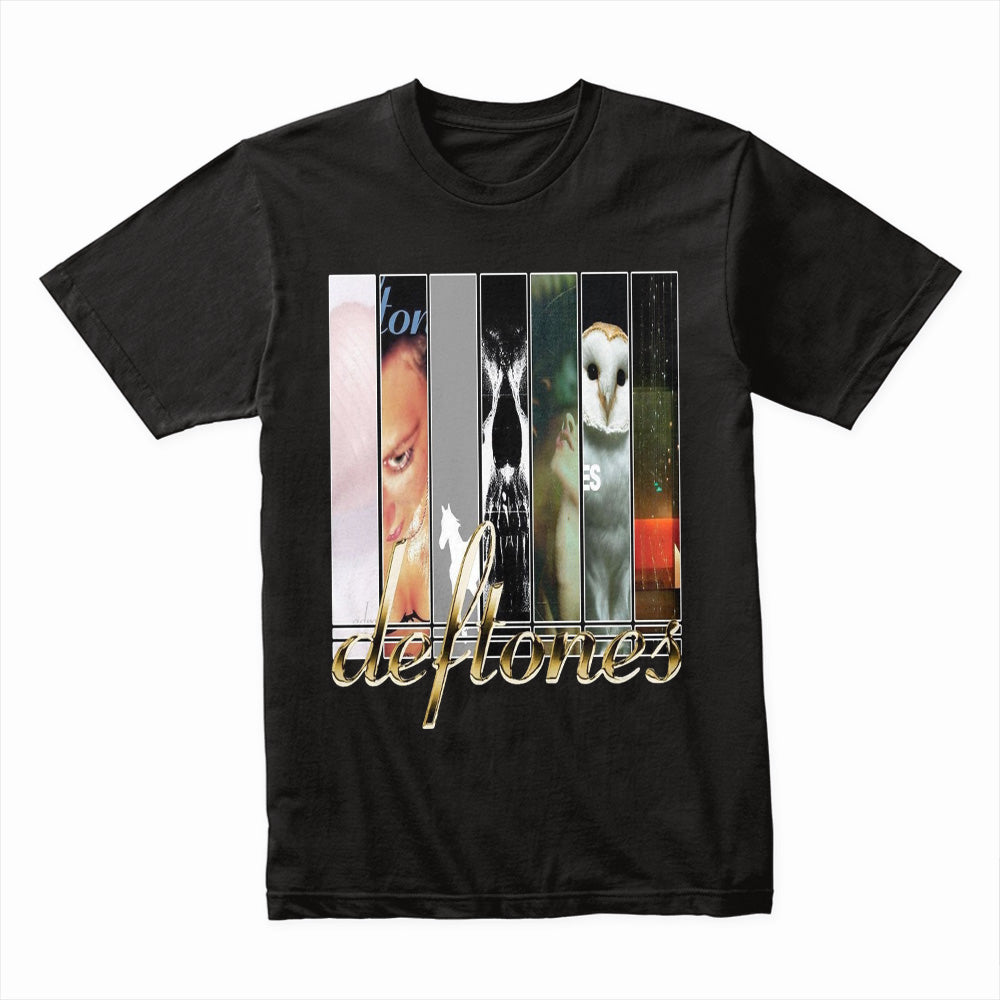 Deftones Album Cover Collage T-Shirt – Alternative Metal Discography Tee