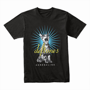 Deftones Adrenaline Yawning Cat T-Shirt – Alternative Metal Album Tee