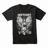 Deftones Mystical Owl & Skull T-Shirt – Dark Metal Aesthetic Tee